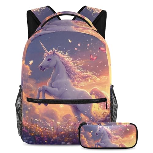 Sac à dos licorne grande capacité pour ranger facilement toutes les affaires d'école
