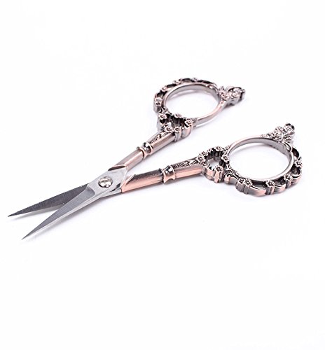 Bihrtc Vintage European Style Stainless Steel Auspicious Clouds And Plum Blossom Scissors Sewing Shears Diy Tools For Needlework,Embroidery, Sewing, Craft, Art Work & Everyday Use #TOP4