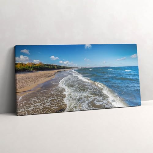 Murale d'art et tableau photo sur toile 140x70cm motif bord de plage