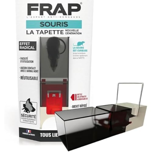 FRAP - Tapette Souris Nouvelle Génération - Piège À Souris - Sécurisé Et Réutilisable - Effet Radical - Tous Lieux