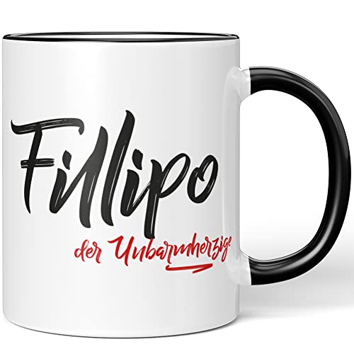JUNIWORDS Tasse, Fillipo, der Unbarmherzige, Schwarz (5234975)