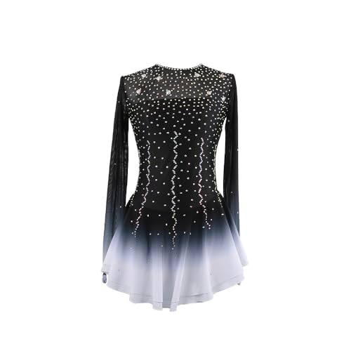 ZAGITOVA Saia de patinação no gelo feminina feita à mão vestido de patinação artística fantasia de c