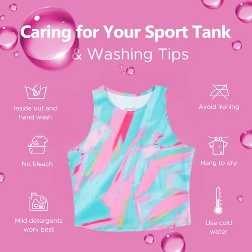 Image of Destira Girls Dance Crop Tank Top, Super Soft Athletic Top, Ideal for Gymnastics, Yoga, Workouts, Running