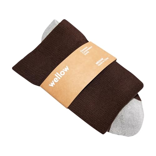 Image of Wellow Knee High Compression Socks for Men & Women, 18-25 mmHg, Bamboo Viscose, Swelling Relief