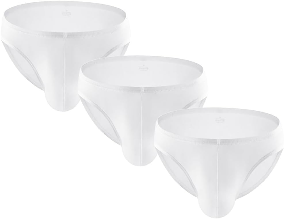 Summer Code Men's Low Rise Hip Briefs Ice Silk Bikini Underwear Ultra-Thin Sweat Absorbing Panties