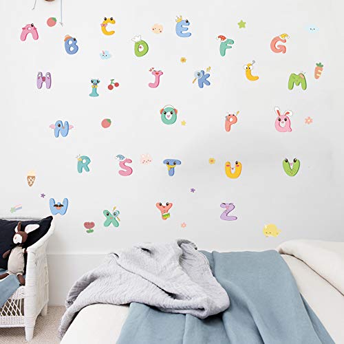 Pumkins Whimsical ABC Wall Stickers for Kids Room, Bedroom, Living Room, Door, Study, Boho Nursery Wall Decoration for Baby Boy Girl Playroom 2