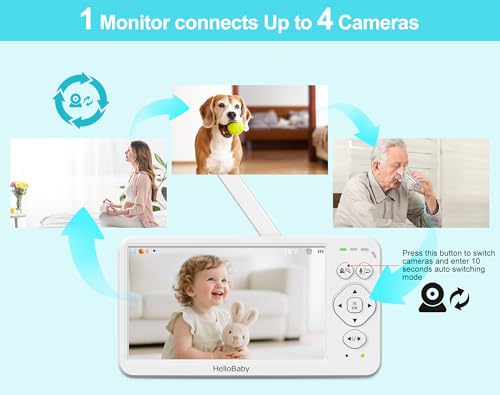 HelloBaby HB6363 6-Inch Video Baby Monitor – Closed-RF, 30H Battery, No Wi-Fi — view 8