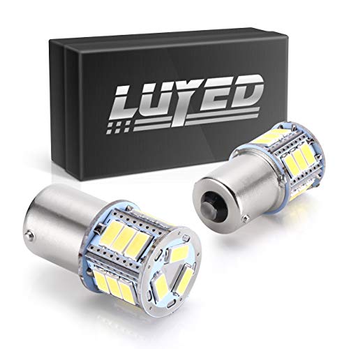 LUYED 2 x 800 Lumens 9v-30v 1156 1141 1003 5630 18-EX Chipsets Led Bulb Used for Back Up Reverse Lights,Brake Lights,Tail Lights,Rv Light,Xenon White