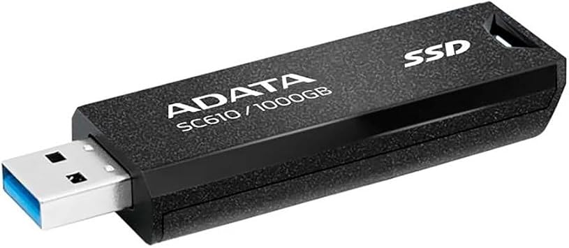 ADATA SC610 External SSD 1TB USB 3.2 Gen2 Black, SC610-1000G-CBK/RD