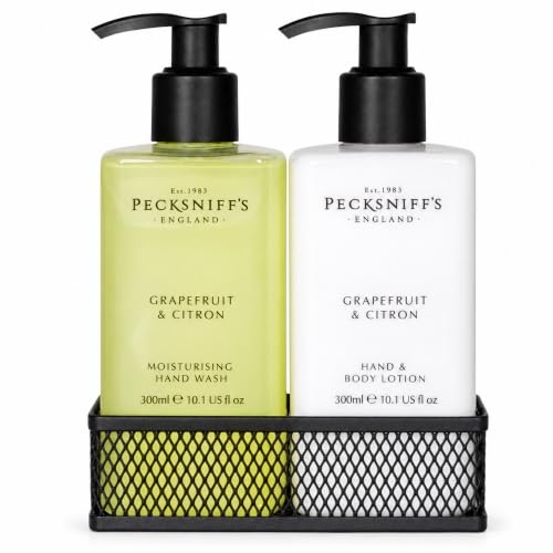 Hand Wash & Body Lotion Caddy Set (Grapefruit...