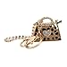 Juqrelith Print Bag Keychain, Zinc Alloy, Rhinestone Decoration, 5.3 x 3.4 x 3.2cm - Fashionable Accessory, Durable Pendant, Ideal for Keys and Bags
