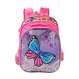 Mochila Escolar Infantil Feminina Borboleta WL-C143