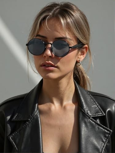 Retro Oval Polarized Sunglasses UV400 Protective TAC Lenses for Men & Women - Lightweight Vintage Design for Driving3