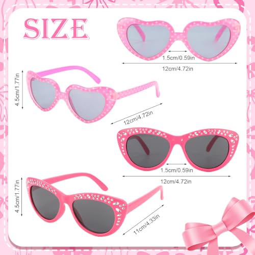 Image of 3 Pairs Kids Sunglasses Girls,UV Protection Sunglasses Toddler Eyewear for Party Favors Beach Glasses Age 3-12