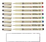 PIGMA MICRON Sakura 8 Fineliners 01- Lote de 8 colores