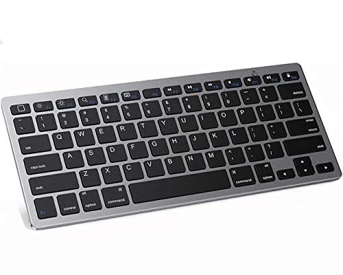 Zedo Wireless Keyboard - Small Bluetooth Keyboard with 2.4G USB Connectivity, Multi Device Quiet Portable Keyboard for iPad/iPad Mini/Tablet/PC/Laptop/Android/Apple Mac, Flat Compact Design