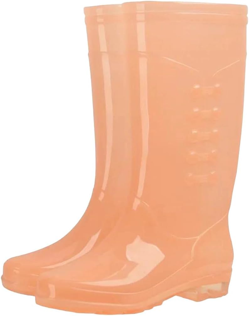 Women's Tall Clear Rain Boots Fashion Anti Slip Waterproof Durable Water Shoes For Adult Garden And Festival