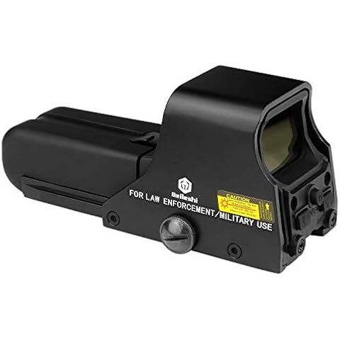 beileshi 552 Holographic Sight Red Green Point Visier/Dot Sight Scope, 10 Levels Brightness, 30x22mm Objective Lens Dia Cover