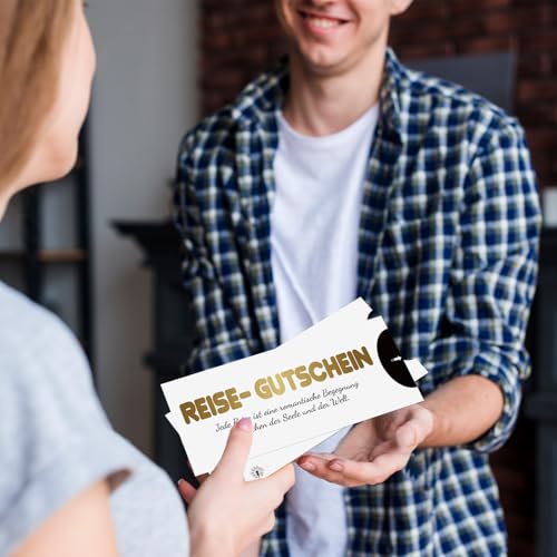 Lemicin Reise Geschenk Flugticket Bordkarte Verpacken mit Rubbelaufkleber Wunscherfüller Briefumschlag für Geburtstagsgeschenke Weihnachtsgeschenke