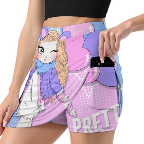 Jupe short de golf anti frottement jupe de tennis confortable poche
