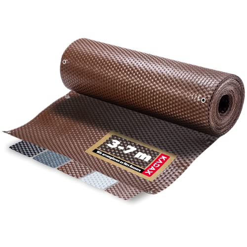 KADAX Brise-vue pour balcon, terrasse, clôture, tapis brise-vue en rotin PE résistant aux intempéries, revêtement de balcon avec serre-câbles, clôture brise-vue, habillage de balcon, protection contre