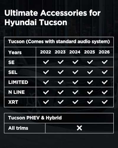 Image of Floor Mats for Hyundai Tucson 2022-2026 Not for Hybrid PHEV
