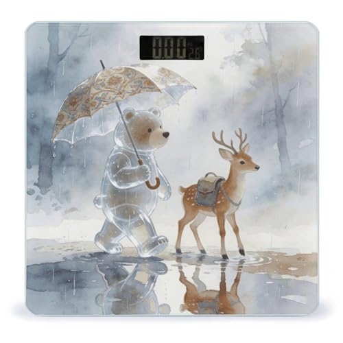 Báscula Digital para Baño Walking Together on A Rainy Day miniatura 1