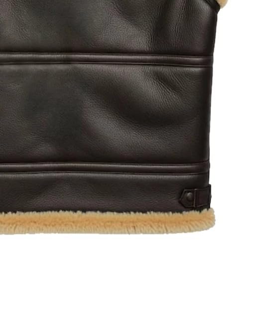 Shearling Leather Vest, Brown, Wool Lined, Italian Genuine Leather3