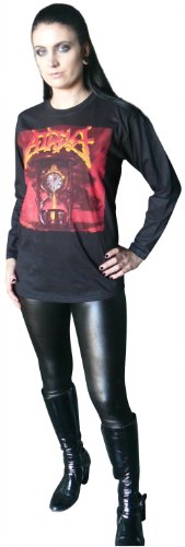 Atheist Piece of Time Longsleeve t-shirt noir en coton premium pour hommes