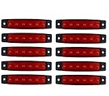 Leuchtmittel: SMD LED 10x 6 SMD LED Begrenzungsleuchten Rot 12V 24V Positionsleuchten LKW Anhänger