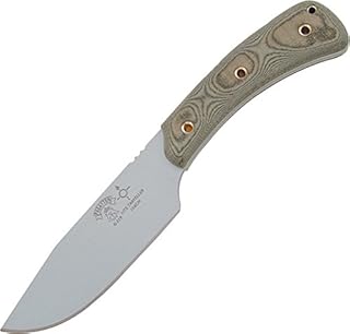 Tops P001 Fixed Blade Knife Micarta Handle Pasayten Lite Traveller + Sheath