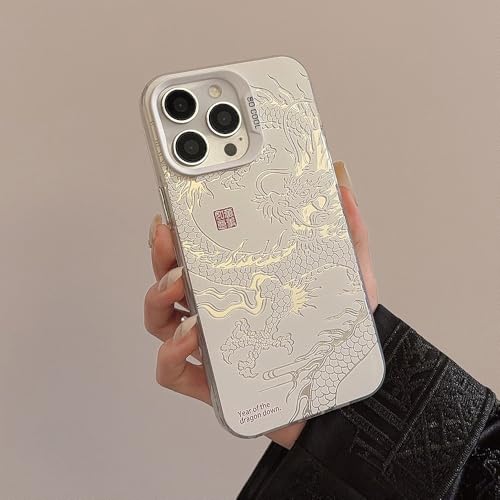 �}�W�J�� �I���G���^�� �h���S�� �d�b�P�[�X�AiPhone 17/16 /15/14/13 �p�A�t���J�o�[�d�b�P�[�X�A3D �X�e���I �{�^�� �f�U�C��(White,FOR 16pro)