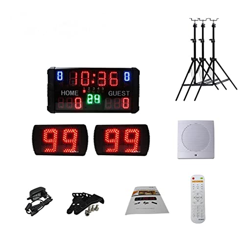 Marcador digital multisport con cronómetro de 24 segundos miniatura 2
