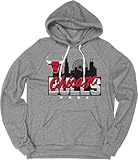 Blue 84 Chicago Bulls NBA Officially Licensed Tri-Blend Hooded Sweatshirt Flyline, Large Team Color