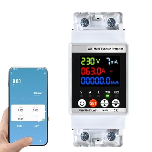 Disjoncteur connecté WiFi avec écran numérique et protection thermique monophasée