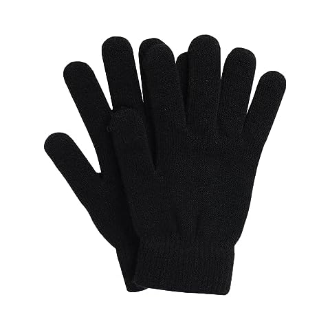 UTTPLL Stretchy-Mittens-Sports-Knit-Gloves Women Men Magic Gloves Unisex Winter Full Finger Elastic Warm Mittens Cospaly Costume Black One Size Cover