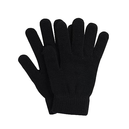 DOOVID Unisex Adult Knit Magic Gloves for Women & Men, Black, One Size, Winter Gloves