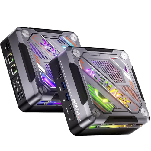 ACEMAGIC AM18 Gaming Mini PC, AMD Ryzen 7 7840HS (8C/16T, 5.1GHz), 32GB DDR5 RAM, 1TB PCIe 4.0 SSD, Radeon 780M, USB4, WiFi 6, BT 5.2, LAN 2.5G, 8K@60Hz, Windows 11 Mini Desktop PC