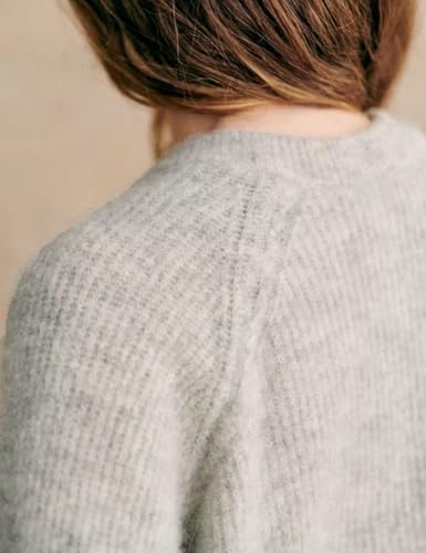 Bianstore Womens Casual Long Sleeve Crewneck Button Down Cardigan Chunky Knit Open Front Sweater Tops3