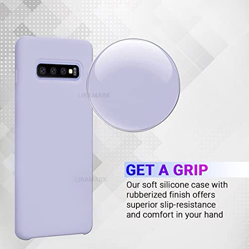 Image of LIRAMARK Liquid Silicone Soft Back Cover Case for Samsung Galaxy S10 Plus / S10+ (Lavender)