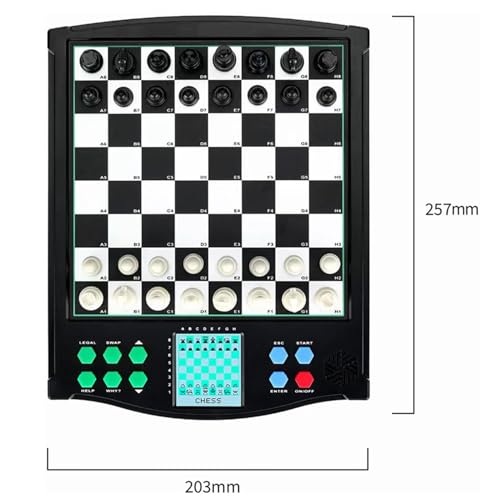 Inteligentna elektroniczna tablica szachowa z wyświetlaczem LCD, przenośny zestaw szachów podróżnych dla dorosłych dzieci, AI Chess Game Learning Toy, Magnetyczne kawałki