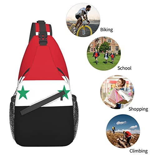 Morrales unisex con bandera de Siria y diseño diagonal miniatura 7