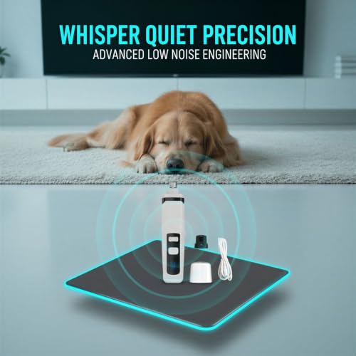 Molinillo de uñas para mascotas Chewtoyo cortador eléctrico con pantalla LCD y 3 puertos 4