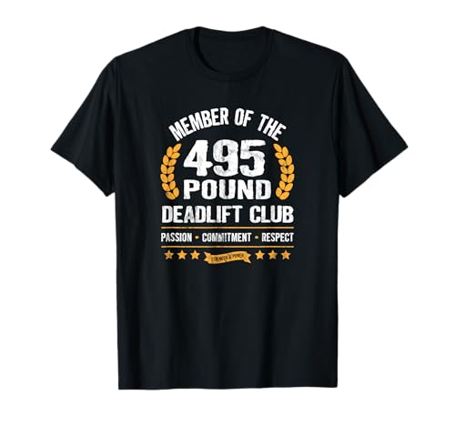 500 libras Deadlift Club Fuerte Levantador de pesas Gimnasio Camiseta