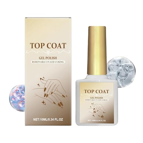 DAWCBVJQ Vernis Gel Top Coat Pour Ongles - Fournitures Manucure Douce - Finition Haute Brillance - Pour Femmes Mariées Professionnels Usage Quotidien Fêtes Mariages Vacances Soirée Événements