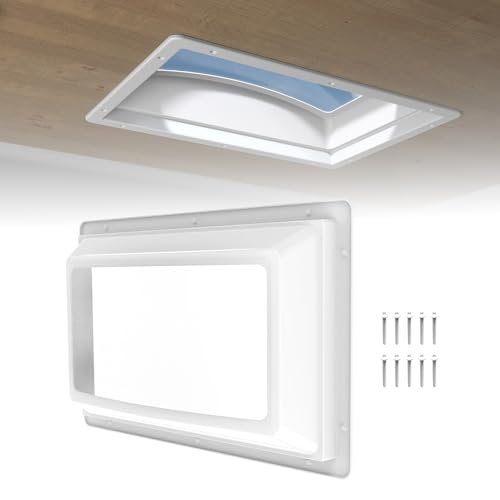 RVGUARD RV Skylight Inner Dome for 14x22 Opening Replacement Inner Dome Skylight for Camper Trailer Fifth Wheel Truck UV Resistant Screws Included Clear Window