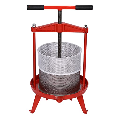 AGANS Stainless Steel Fruit and Wine Press for Easy & Efficient Juice Extraction, 3.69 Gallon Capacity, for Home and Parties