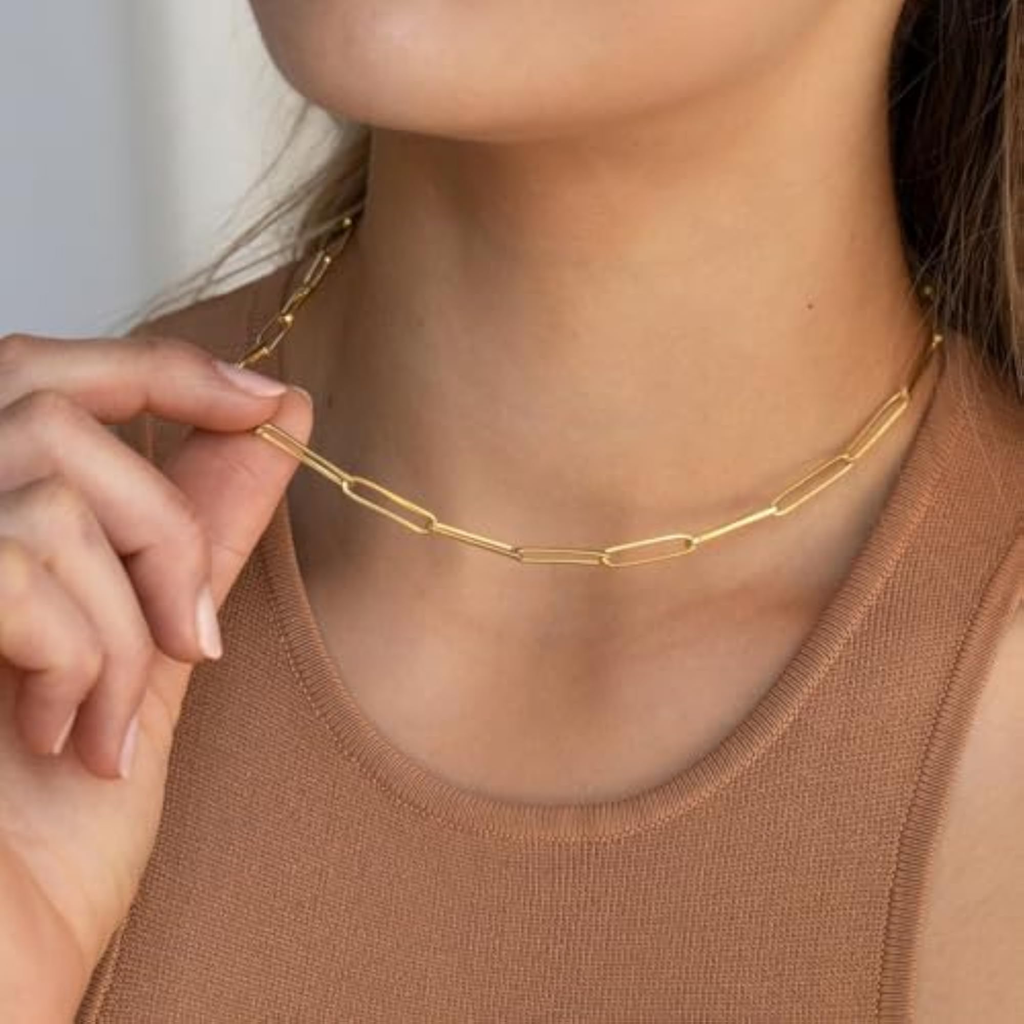 Women's Bold Chunky Link Chain Necklace, Statement Style