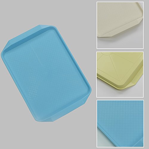 Yuright Plastic Serving Tray/Rectangular Fast Food Tray, 3-Piece #TOP3