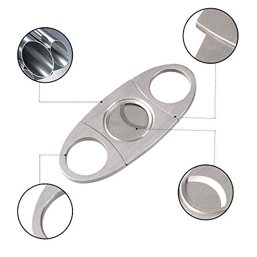 Miniatura 4 de Vicloon Cortapuros De Bolsillo,Bolsillo Cortador De Puros,Herramienta Para Cortar Puros,Bolsillo Cigar Cutter Para Amantes De Los Puros Plata